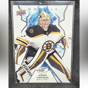 Jeremy Swayman 2021/22 Upperdeck ICE Boston Bruins Rookie RC Hockey Card